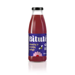Obuolių ir aronijų sultys IKI ŪKIS/BITUTĖ, 750 ml