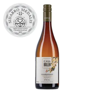 Baltasis sausas vynas CASA BOLLEN CHARDONNAY (13,5%), 750 ml