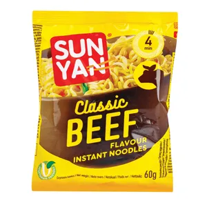 Greitai paruošiami makaronai SUN YAN su jautienos skonio sultiniu, 60 g