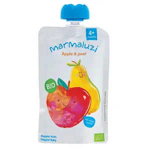 Ekologiška obuolių ir kriaušių tyrelė MARMALUZI (nuo 4 mėn.), 90 g