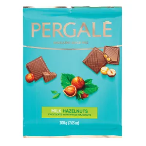 Pieninis šokoladas su sveikais lazdyno riešutais PERGALĖ, 200 g