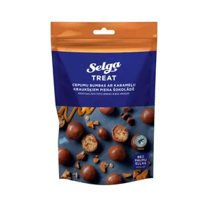 Sausainių rutuliukai pieniniame šokolade su karamele SELGA, 205 g
