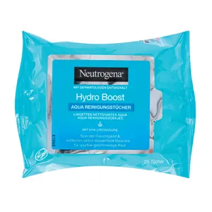 Drėkinamosios veido valymo servetėlės NEUTROGENA HYDRO BOOST, 25 vnt.
