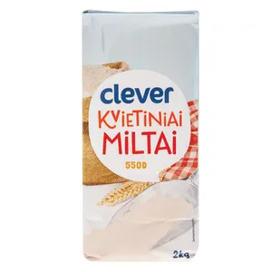 Kvietiniai miltai CLEVER 550 D, 2 kg
