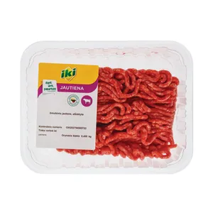 IKI smulkinta jautiena riebumas ne didesnis kaip 15%, 400 g