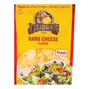 DŽIUGAS kietas sūris 40% rieb.s.m. tarkuotas skiedrelėmis 100g