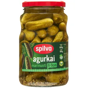 Marinuoti agurkai SPILVA, 1,6 kg