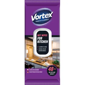 Drėgnos servetėlės VORTEX WET WIPES KITCHEN, 48 vnt.