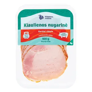 Klaipėdos karštai rūkyta kiaulienos nugarinė, 100 g