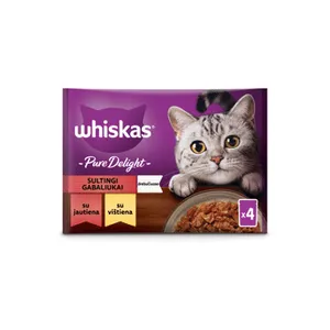Ėdalas su jautiena, vištiena WHISKAS CLASSIC SELECTION, 4x85 g