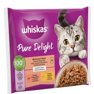 Ėdalas su jautiena, vištiena WHISKAS CLASSIC SELECTION, 4x85 g