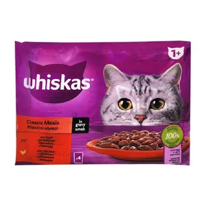 Ėdalas su jautiena, vištiena WHISKAS CLASSIC SELECTION, 4x85 g