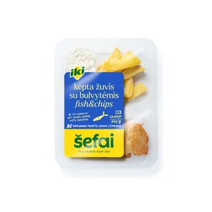 Kepta žuvis su bulvytėmis FISH&CHIPS IKI ŠEFAI, 240 g
