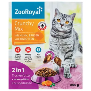 Traškios pagalvėlės katėms su vištiena ZOOROYAL, 800 g