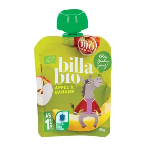 Ekologiška obuolių ir bananų tyrelė BILLA BIO, 90 g