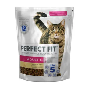 Ėdalas suaugusioms katėms, papildytas vištiena PERFECT FIT, 750 g