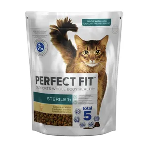 Ėdalas sterilizuotoms katėms, papildytas vištiena PERFECT FIT, 750 g