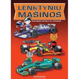 Spalvinimo knygelė LENKTYNIŲ MAŠINOS