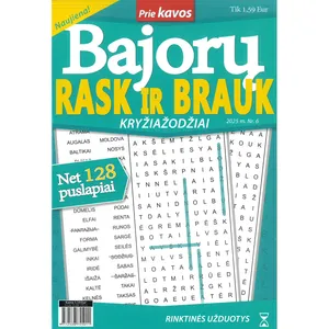 Kryžiažodžiai BAJORŲ RASK IR BRAUK
