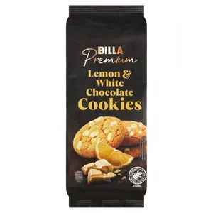 Citrininiai sausainiai su baltuoju šokoladu BILLA PREMIUM, 200 g