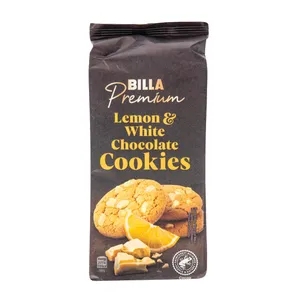 Citrininiai sausainiai su baltuoju šokoladu BILLA PREMIUM, 200 g