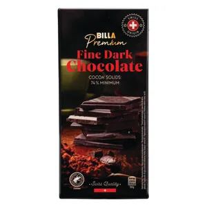 Juodasis šokoladas BILLA PREMIUM, 100 g, 74%