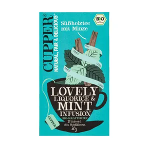 Ekologiška žolelių arbata CUPPER LOVELY LIQUORICE & MINT INFUSION, 30 g