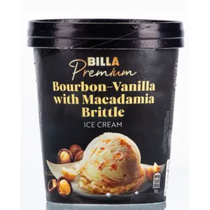 Valgomieji ledai su kavapiąja vanile ir makadamijų gabaliukais BILLA PREMIUM, 500 ml