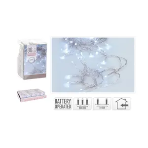 Led 80 lempučių girlianda, balta