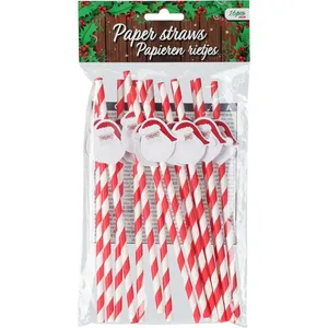 Kalėdiniai popieriniai šiaudeliai