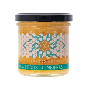 ŠERKŠNO medus su imbieru, 200 g