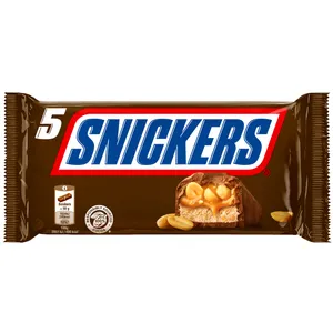 Šokoladinis batonėlis SNICKERS, 5 x 50 g
