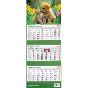 Kalendorius 2026 TRIJŲ DALIŲ PREMIUM