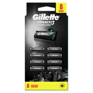 Skustuvo galvutės Gillette Mach3 Charcoal, 8 vnt