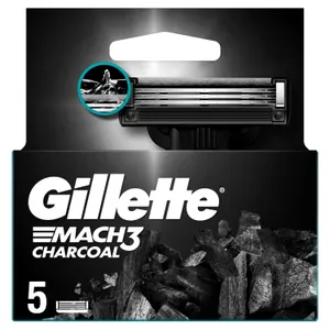 Skustuvo galvutės Gillette Mach3 Charcoal, 5 vnt