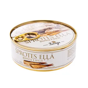 Dideli rūkyti šprotai aliejuje BANGA, 240 g