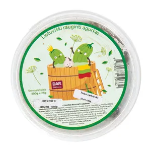 Rauginti agurkai kibirėlyje, 600 g