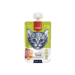 Wanpy mėsos pasta katėms su tunu, vištiena ir morkomis, 90 g