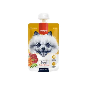 Wanpy mėsos pasta šunims su jautiena, morkomis ir žirneliais,  90 g