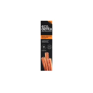 Ecodenta cinamono skonio juoda/balinamoji dantų pasta, 100 ml