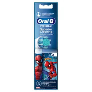 Oral-B Spiderman Elektrinio Dantų/Šepetėlio Galvutės, 2 Vnt.