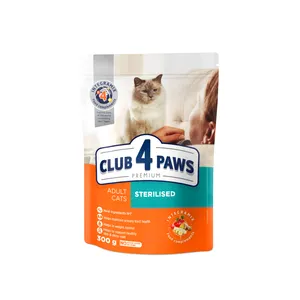Visavertis pašaras suaugusioms sterilizuotoms katėms CLUB 4 PAWS Premium, 300 g