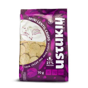 Mini lęšių trapučiai su grietinės ir svogūno skoniu, 70g