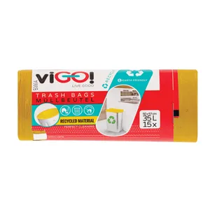 Šiukšlių maišai, VIGO!,  35 l,15vnt 4 Spalv.