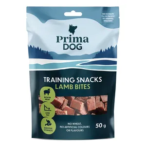 Treniravimo skanukas ėrienos kąsneliai PRIMA DOG, 50 g