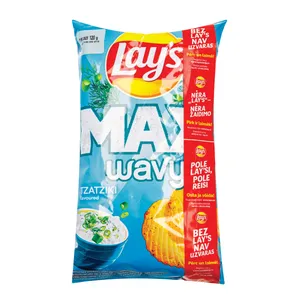 Dzadzikio skonio bulvių traškučiai, Lay's MAX Wavy, 120 g