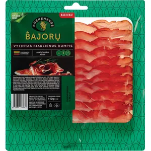Vytintas BAJORŲ kumpis pjaustytas griežinėliais, 110 g