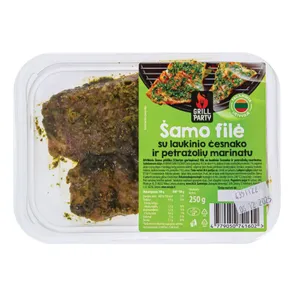 Fasuoti Grill Party šamo filė su meškinio česnako ir petražoliu marinatu, 250 g