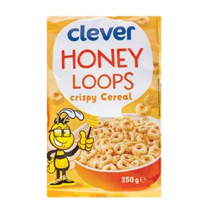 Sausi pusryčiai CLEVER Honey Loops, 250 g