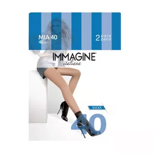 Moteriškos kojinaitės IMMAGINE MIA 40 DEN, vienas dydis, spalva NERO
